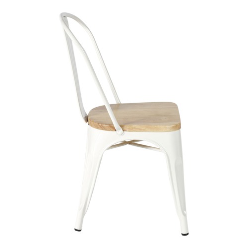 Milan Direct Tolix Replica Chair with Timber Seat