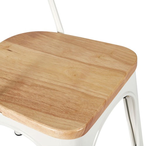Milan Direct Tolix Replica Chair with Timber Seat