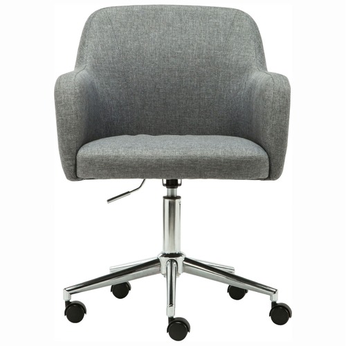 Grey Mid Century Style Upholstered Desk Chair Temple & Webster