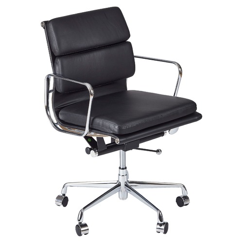 Milan Direct Eames Premium Leather Replica Soft Pad Management Office Chair