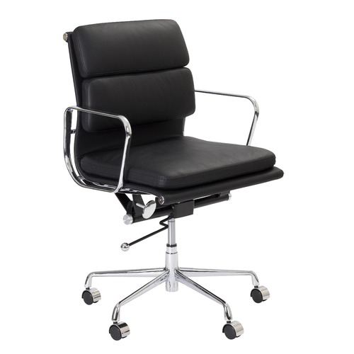 Milan Direct Eames Premium Leather Replica Soft Pad Management Office Chair