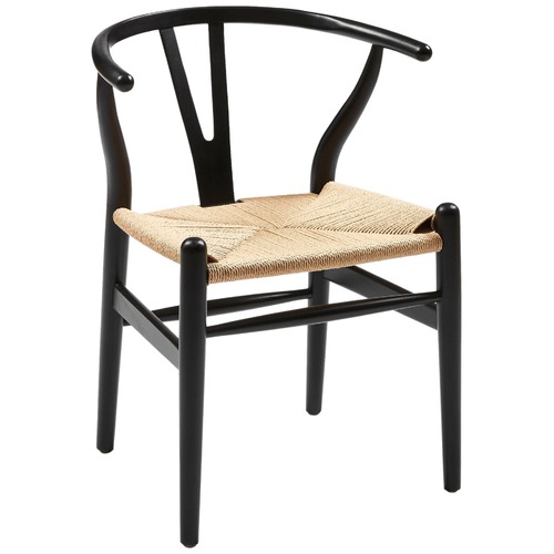 Milan Direct Black & Natural Replica Hans Wegner Wishbone Chairs ...