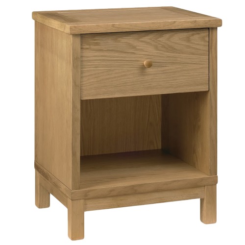 Lorne Oak 1 Drawer Bedside Table Temple & ster
