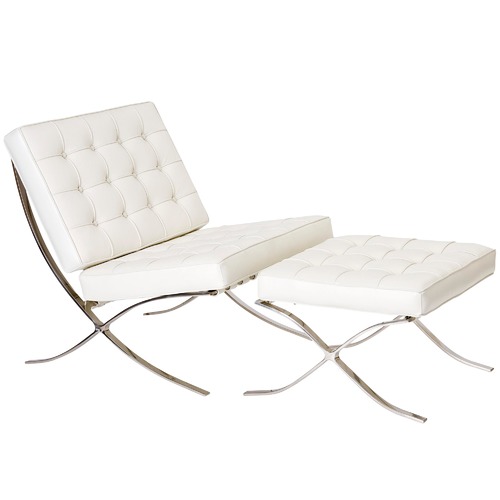Milan Direct Barcelona Leather Ottoman Replica Premium