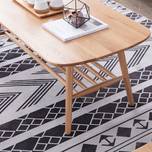 Temple & Webster Oscar Oak Coffee Table with Shelf
