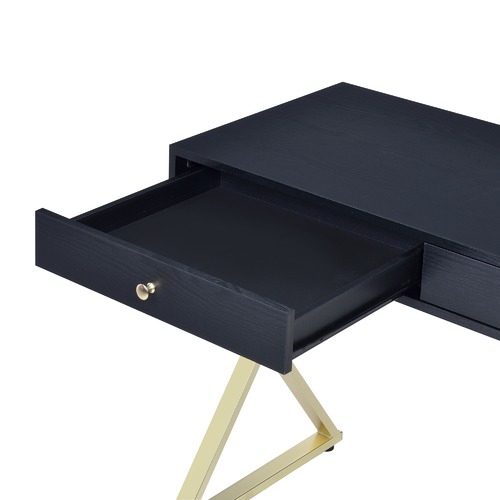 Milan Direct Black & Gold Marilyn Office Desk