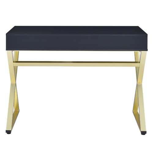 Milan Direct Black & Gold Marilyn Office Desk