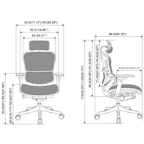 Milan Direct Ergohuman Plus Elite V2 Full Leather Office Chair