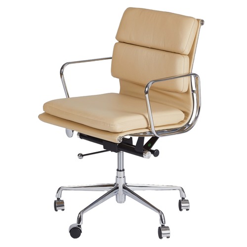 Milan Direct Eames Premium Leather Replica Soft Pad Management Office Chair