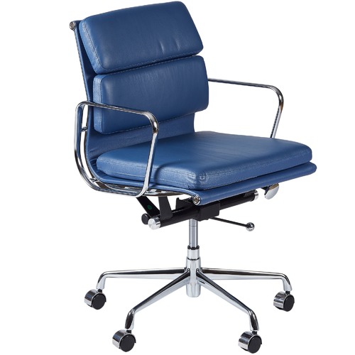 Milan Direct Eames Premium Leather Replica Soft Pad Management Office Chair