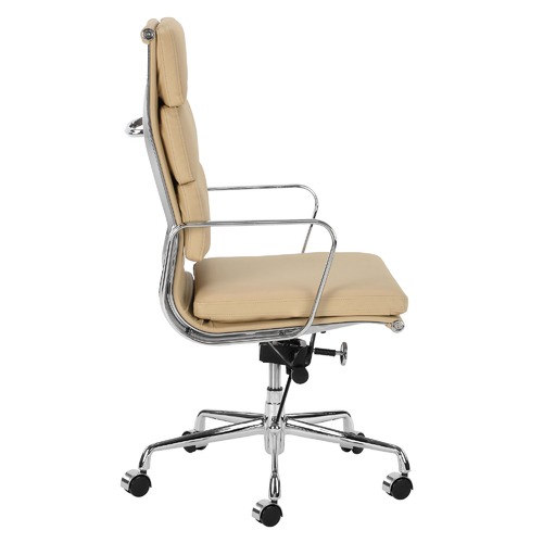 Milan Direct Eames Premium Leather Replica High Back Soft Pad Management Office Chair