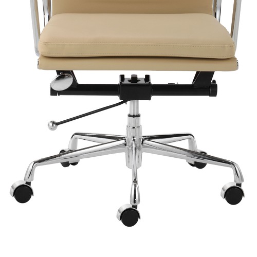 Milan Direct Eames Premium Leather Replica High Back Soft Pad Management Office Chair