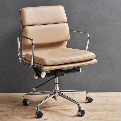 Milan Direct Eames Premium Leather Replica Soft Pad Management Office Chair