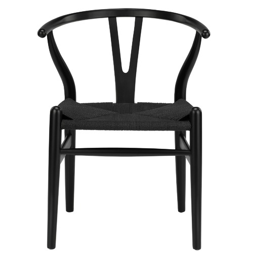 Milan Direct Black Hans Wegner Replica Wishbone Chairs