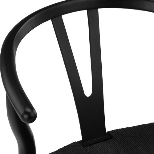 Milan Direct Black Hans Wegner Replica Wishbone Chairs