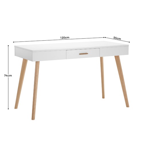 Milan Direct Vasby Desk Console 1 Drawer Scandinavian