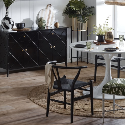 Milan Direct Black Hans Wegner Replica Wishbone Chairs