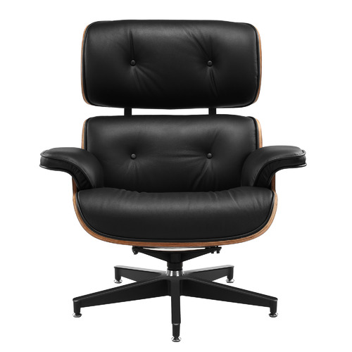 Milan Direct Eames Premium Leather Replica Lounge Chair & Ottoman