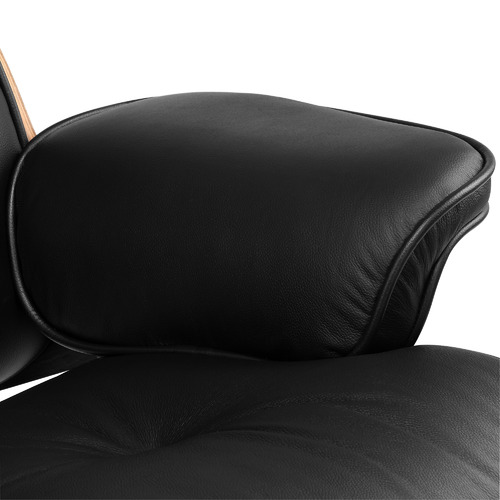 Milan Direct Eames Premium Leather Replica Lounge Chair & Ottoman