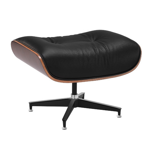 Milan Direct Eames Premium Leather Replica Lounge Chair & Ottoman