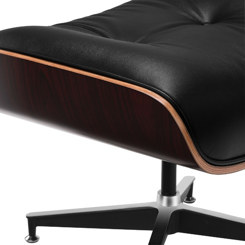 Milan Direct Eames Premium Leather Replica Lounge Chair & Ottoman