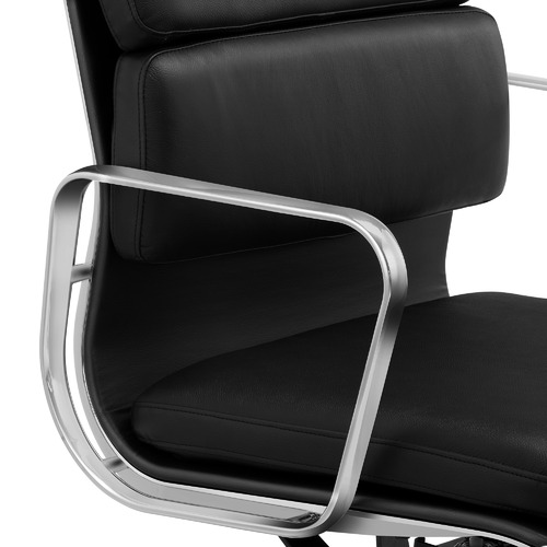 Milan Direct Eames Premium Leather Replica Soft Pad Management Office Chair