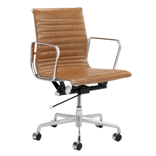 Milan Direct Eames Replica Leather Management Office Chair