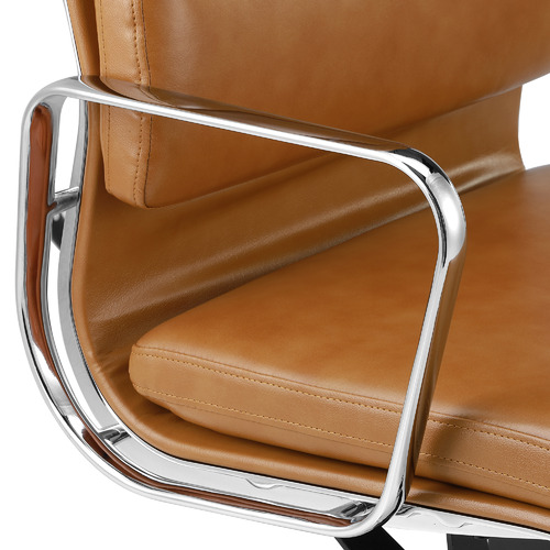 Milan Direct Eames Premium Leather Replica High Back Soft Pad Management Office Chair