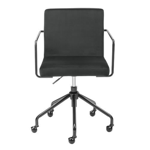 Milan Direct Black Camden Velvet Office Chair & Reviews Temple & ster