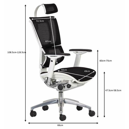 Milan Direct Ergohuman Fit High Back Office Chair Temple & ster