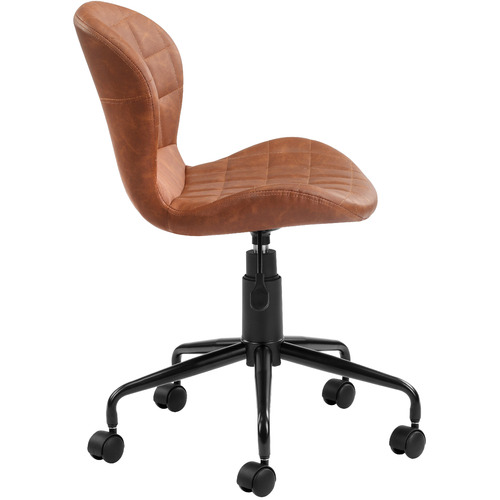 Milan Direct Brown Aviator Faux Leather Home Office Chair & Reviews