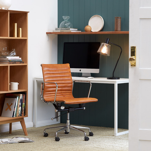 Eames Replica Leather Management Office Chair