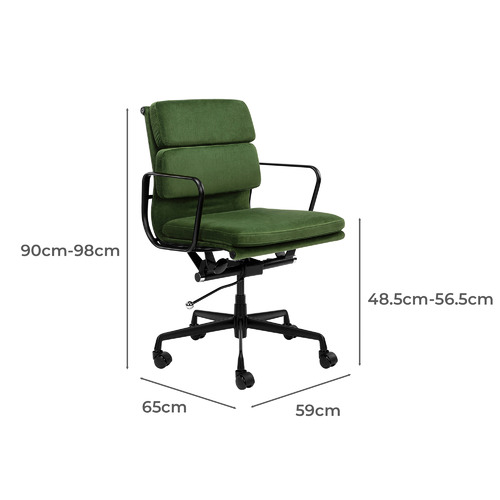 Green Eames Replica Soft Pad Office Chair