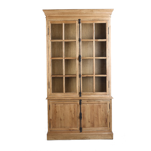 Industrial Loft Oak Bookcase With Doors Temple Webster