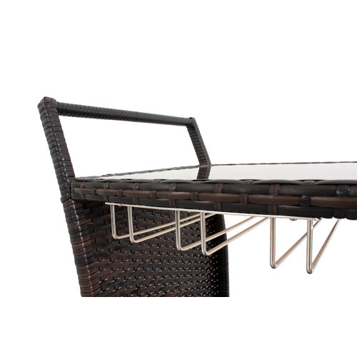 Naturally Provinicial Cairns PE Wicker Bar Cart Temple & ster