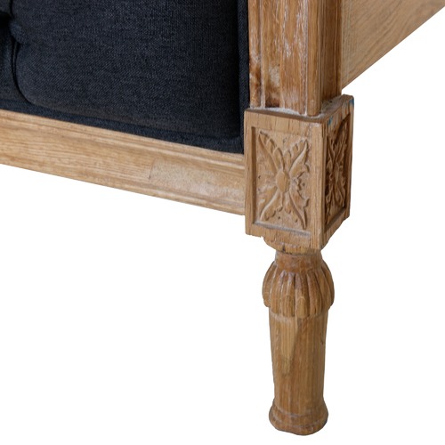 Hayward Buttoned Linen Bed