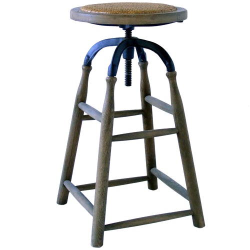 Naturally Provinicial Benson Solid Oak Adjustable Barstool Reviews Temple Webster