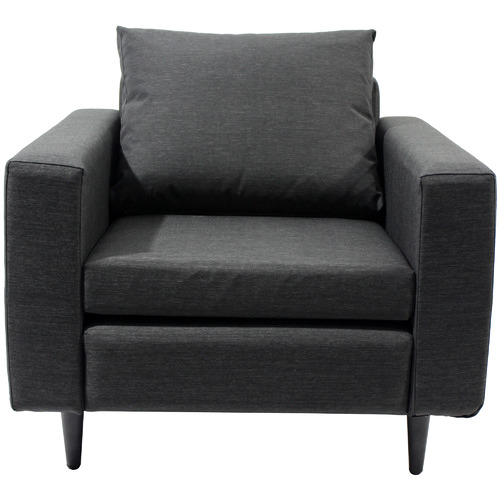 black fabric armchair