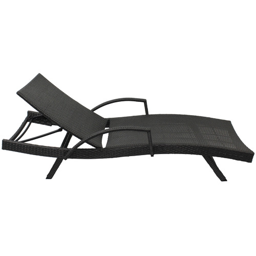Grey Hilda PE Wicker Sun Lounge