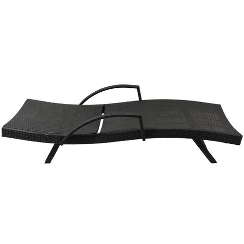 Grey Hilda PE Wicker Sun Lounge