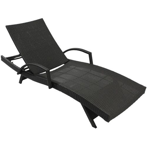 Grey Hilda PE Wicker Sun Lounge