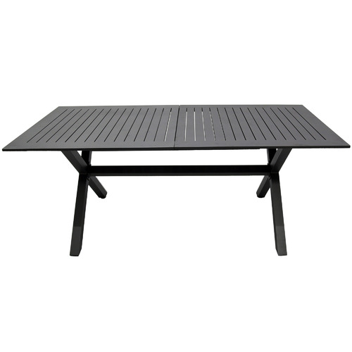 Naturally Provinicial 180cm Grey Atlas Aluminium Outdoor Dining Table ...