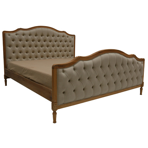 Jessie On Tufted Bed Frame, Tufted Headboard With Wood Trim King