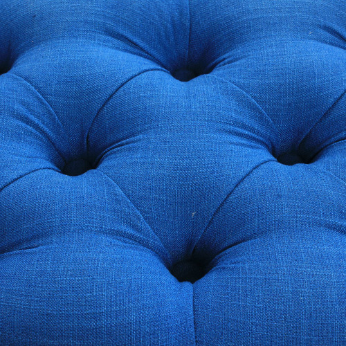 Johanna Button Tufted Rubber Wood Ottoman Bench