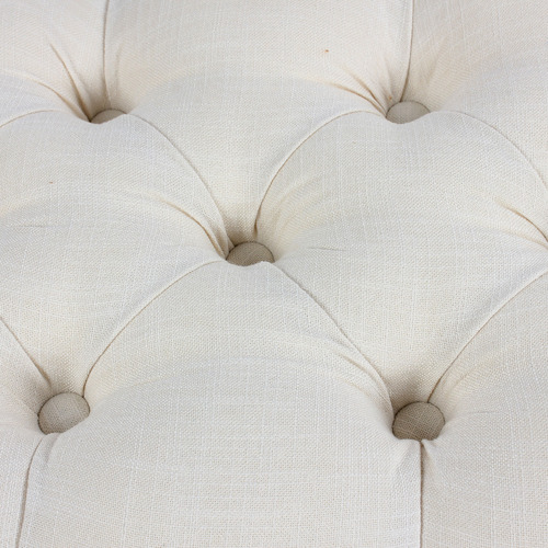 Johanna Button Tufted Rubber Wood Ottoman Bench