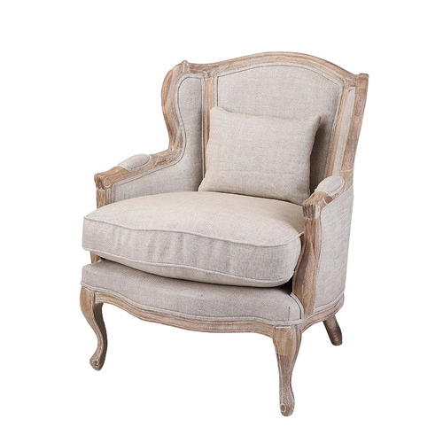 Naturally Provinicial French Country High Back Wing Armchair & Reviews ...