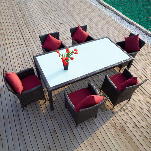 6 Seater Outdoor Dining Table Set, Outdoor Dining Table Set