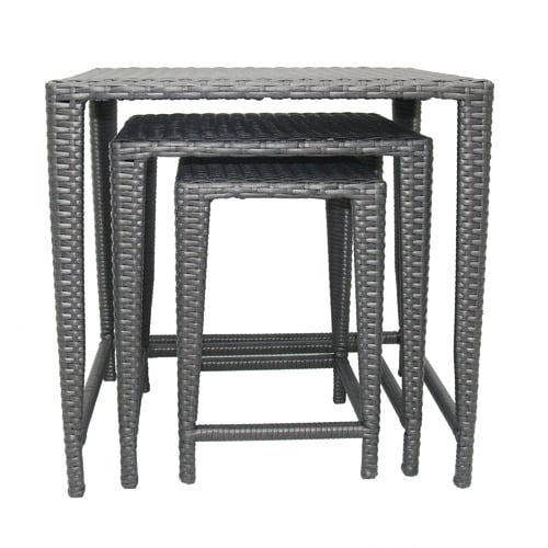 3 Piece Grey Harriot Nesting Outdoor Side Tables