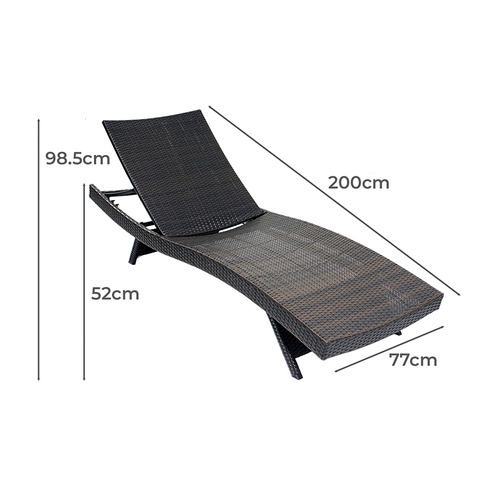 Ellana PE Wicker Sun Lounge