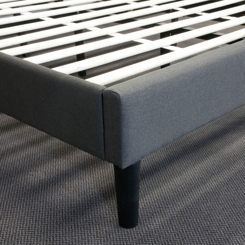 Charcoal Leucippus Wooden Platform Bed